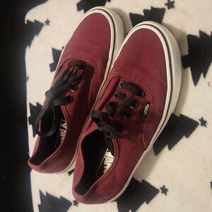 Vans Shoes Maroon Size 7.5w black laces
